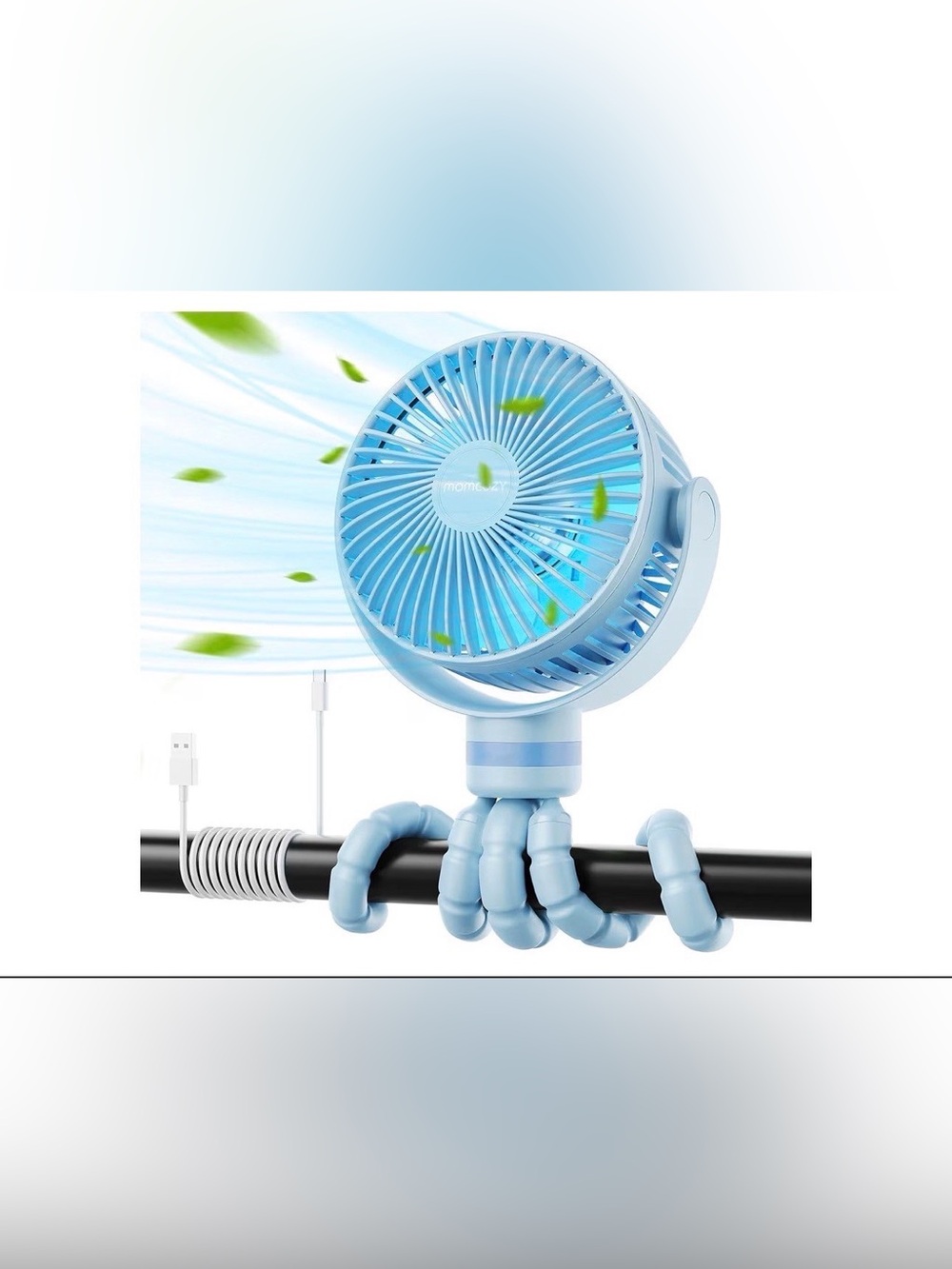 Momcozy 8000mAh Portable Stroller Fan, 27H Ultra-long Battery Life